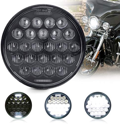 Farol de 5,75 polegadas LED 5-3/4 polegadas redondo farol com DRL High Beam Compatível com Harley Dyna Sportster Iron 883