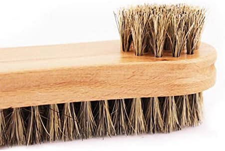 Dazhan Natural Double-ledes Brush, escova de escova de esmalte para manchas, escovas de limpeza de trabalhos domésticos para couro,