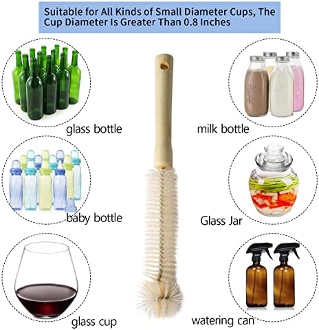 3 Pacote de limpador de escova de garrafa de silicone Conjunto de 14 Rotativo semi-automático Longo Longo para garrafa de água, decantador de vinho, garrafa esportiva, térmicos, xícara, caneca, palha, copo e garrafas de spray
