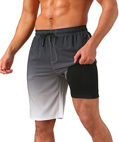 Palões de natação para homens Xskjy com revestimento de compressão 9 Turncos de natação rápida surf seco de verão shorts de maiô