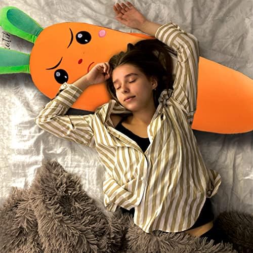 Pillow de abraço de cenoura, decoração de travesseiro de travesseiro de luxuoso presente de brinquedo adolescente adolescente garotas