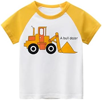 Tee bebê infantil garotos meninos meninos cartoon estampas de carro solto tops soltos manga curta camiseta camiseta