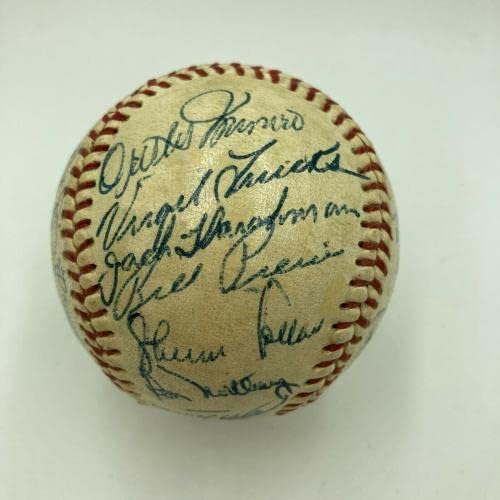 1957 A equipe de Chicago White Sox assinou beisebol autografado com Nellie Fox - Bolalls autografados