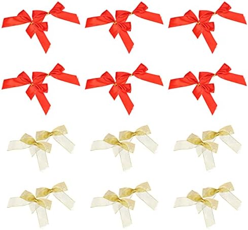Ornamento genérico de tuba 50pcs arcos de natal árvores de natal arcos grinaldas arcos decorativos bowknot para guirlanda de natal
