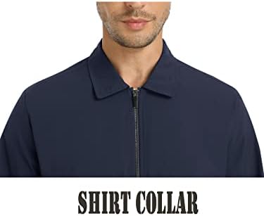 Magnivit masculino de zíper dianteiro leve leve casaco casual casual resistente a água de jaqueta esportiva de golfe