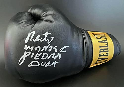 Roberto Duran assinou a luva de boxe Everlast PSA/DNA autografada - luvas de boxe autografadas