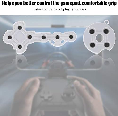 Uma peças leves de gamepad de Sixx, anti-arranhão 10pcs GamePad Condutive Rubber, para controlador de jogo de gamera