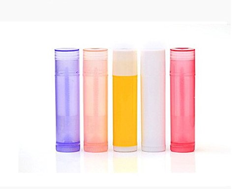 Woiwo 5 PCs Recolucáveis ​​de plástico redondável DIY Lipsick Lip Balm Balmo