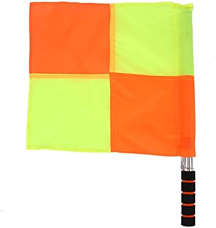 YoSoo Health Gear Arlegee Farlista de futebol, 2 peças Bandeira de linesman de árbitros com bolsa de armazenamento para o treinamento de hóquei no futebol de futebol esportivo