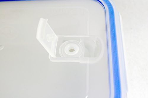 UNIware B4001-1 Recipiente de alimentos de vidro premium resistente ao calor com tampa de bloqueio de encaixe, transparente