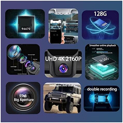 CAR DVR Compatibilidade para Camry 2021 2022 Dash Cam 4K UHD 2160P REGORDER DRIVERSADOR, Visão noturna, câmera de carro dianteiro e