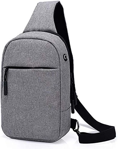 Syksol Guangming - bolsa de peito de ombro masculino, bolsas de ombro no peito ao ar livre, bolsa de ombro leve à prova d'água, pacote de peito com porta de fone de ouvido, adequado para ciclismo ao ar livre em execução