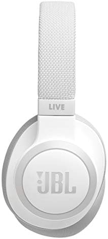 JBL LIVE 650 BT NC, fone de ouvido sem fio em torno da orelha com cancelamento de ruído - branco