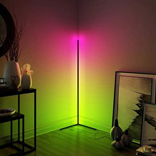 Qffl canto de piso lâmpada rgb color atmosfera lâmpada de piso led lumin