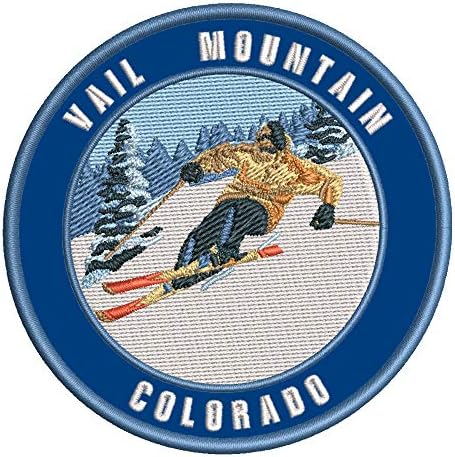 Vail Mountain, Colorado Ski Restort Mountain bordado Patch Patch Diy Ferro-On ou Sew-On Decorativo emblema emblema de férias