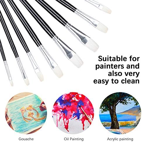 Pincel de pintura aquática, pincéis de tinta de tubo de alumínio, para pintores de aquarela pintando pintura a óleo