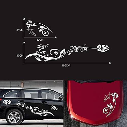 Wilove Car Body Stickers Capuz do capô Adesivo 2021 Novo upgrade Butterfly e Decalques Florais de Vinil Vinil