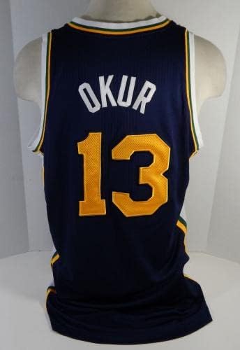 2010-11 Utah jazz mehmet okur 13 jogo usado na marinha 3xl2 dp13799 - jogo da NBA usado