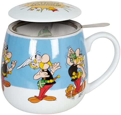 Könitz Porcelain Tea Caneca com filtro Astérix e Obélix