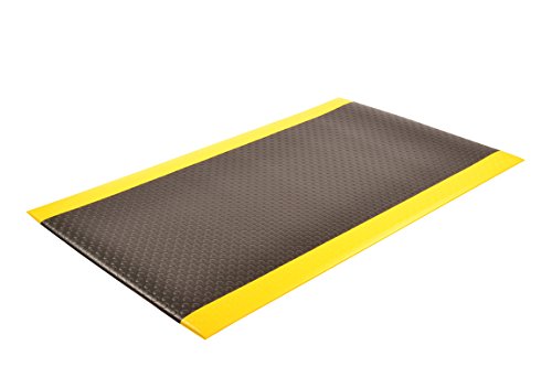 Notrax 417 Bubble SoF-Tred ™ com tapete de segurança anti-fadiga Dyna-Shield®, para casa ou negócios 2 'x 3' preto/amarelo
