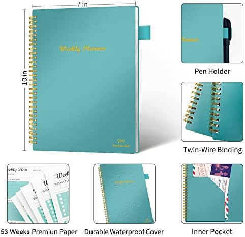 Planejador Semanal sem data e metas semanais Agendar o planejador Regolden-Book para fazer a lista de notebooks Calendários