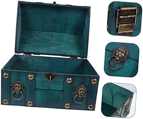 Besportble 2pcs caixa de armazenamento de madeira jóias caixa de armazenamento de madeira