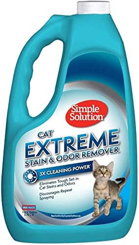 Solução simples Cat Stain e removedor de odor | Fórmula pró-Bactérias e Enzimas | Elimine manchas e odores de gatos resistentes