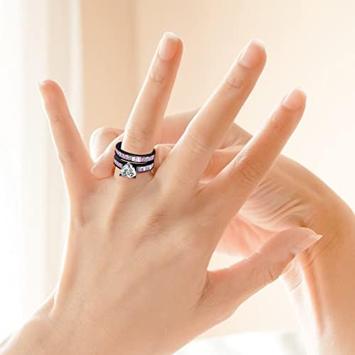 2023 Novo noivado casamento amor coração zircão ladies anel de noiva anel de moda anel anéis de presente de presente