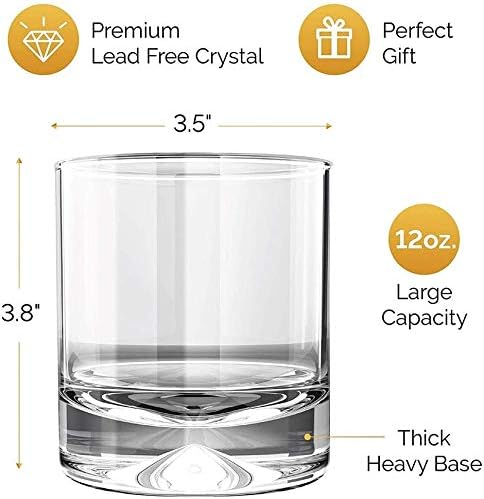Nianxinn Whisky Decantador Glassy, ​​cristal soprado à mão, design sem costura, perfeito para, bourbon e coquetéis à moda