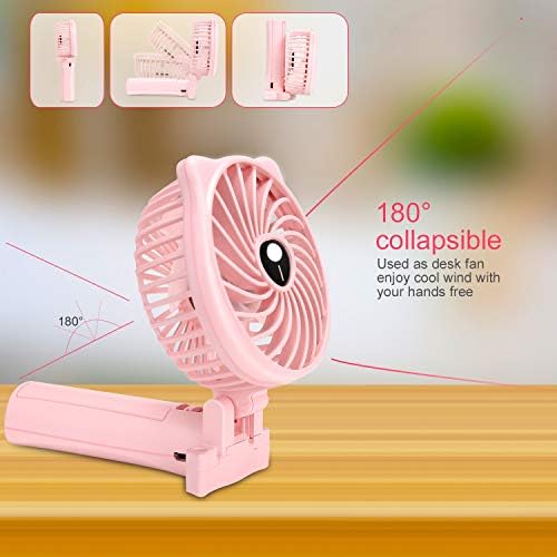 Mini Mini Pacote de Fan portátil portátil Bateria Recarregável Ventilador portátil 3 velocidades pequenos ventiladores pessoais