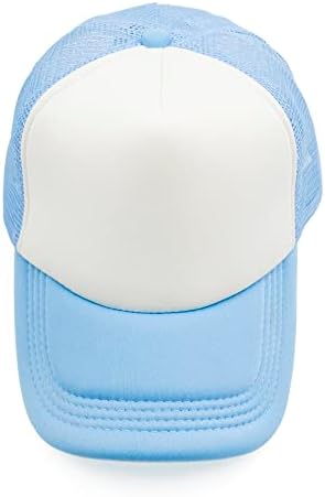 Toptie em branco 5 painéis de caminhão de caminhão de espuma de espuma de malha traseira de 2 tons de 2 tons Snapback