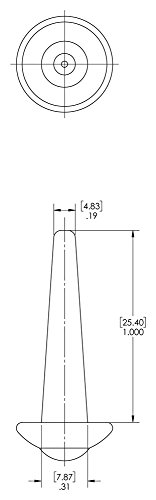 CAPLUGS 99192319 MASCIMENTO Plugue cônico flexível. Dimensão do orifício máximo HTP-11, vinil, dimensões do orifício médio 0,31 mini