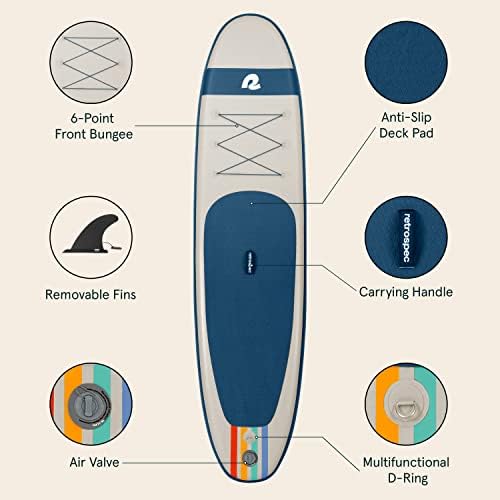 Retrospec WeekEnder 10 'Inflável Stand Up Paddleboard pacote