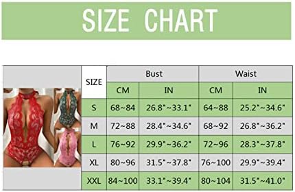 Benlewend Women Sexy Floral Lace Lingerie Lingerie Sheer Mesh Bodysuit cortada Teddy Mini Babydoll Thong Backless