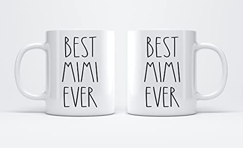 Financingcharlee Best Mimi Ever Coffee Caneca - Presentes para o Natal - Mimi Aniversário Presentes Caneca de café - Dia dos Pais/Dia das Mães - Caneca de Café da Família para Presente de Aniversário para o Melhor Mimi Ever Caneca 11oz