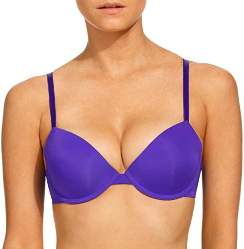 Undies.com Microfiber feminino 2-Bly Wings Underwire Oh Darling Demi Push Up Bra