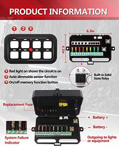 Painel do controlador de interruptor universal de gangues Alavente 8, retransmiações eletrônicas retransmíveis do sistema automático