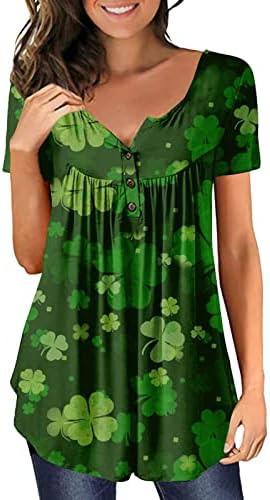 GUFESF ST PATRICKS DIA DAY PARA MULHERM MULHERES MANAGEM CURTO IRLANDER IRISH SHAMROCK GRÁFICO TEES FONITY LUCKY TAMIS