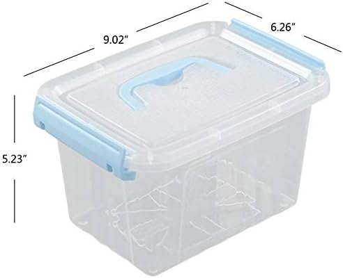 Ortodayes 3 caixas de armazenamento de plástico de quart, pacote de 6 caixas pequenas com tampas