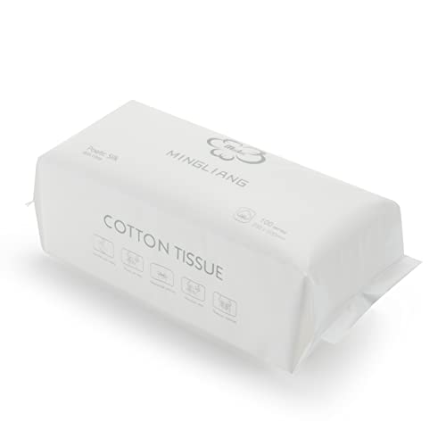 1 Pacote de algodão descartável Toalha de face de panos de lenço de algodão seco macio para toalhas para limpeza de superfície Remoção de maquiagem e cuidados com a pele