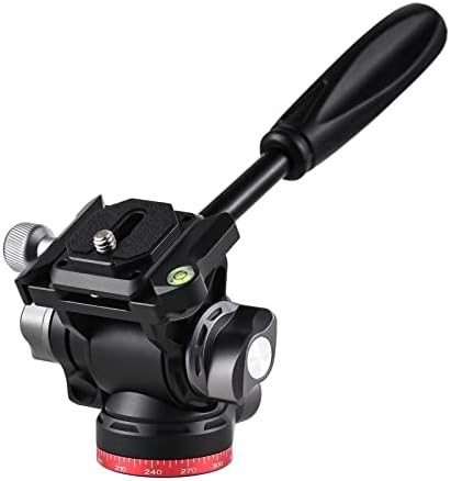 CAMNOON Compact Video Fluid Head Pan Tilt Tripod Head Head Panorama Ballhead Tripé Mount Aluminium Aluman Ligo