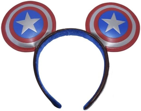 Disney Parks - Mickey Mouse Ear Head Band - Marvel - Capitão América - Super Soldado