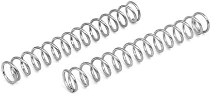 Aexit 0,8mmx7mmx50mm 304 Springs aço inoxidável Compressão Springs Silver Compression Springs Tone 20pcs