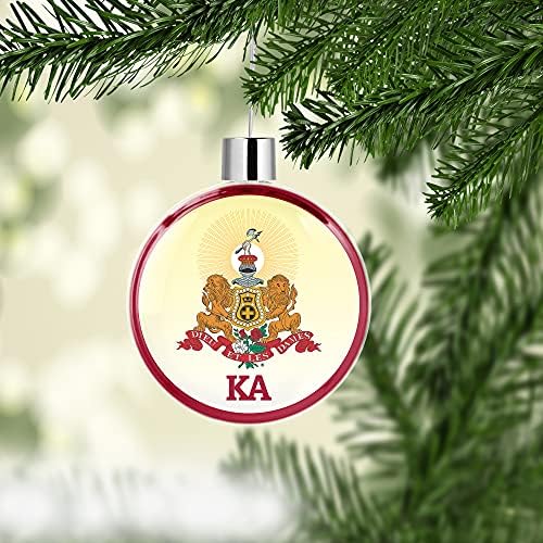 Kappa Alpha Ordem Fraternidade redonda Decoração de ornamentos de Natal Round Flat