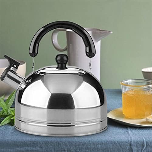 Sdfgh apito bule de chá de aço inoxidável para o bule de fogão com alça para preparar água quente cafeteira