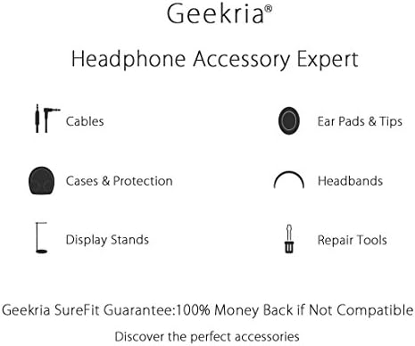 Almofadas de reposição de reposição do Geekria Quickfit para Momentum Sennheiser 2.0 Cabeçóis de ouvido Over-Ear fones de