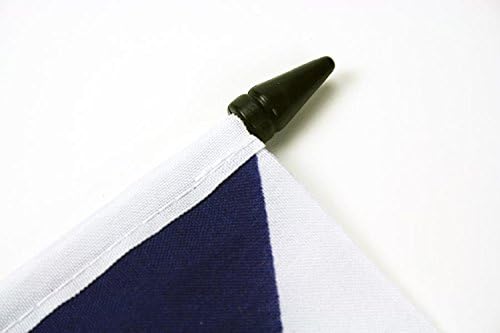 AZ Flag da bandeira Morávia Bandeira 5 '' x 8 '' - Bandeira da mesa da Morávia 21 x 14 cm - Beck de plástico preto e base