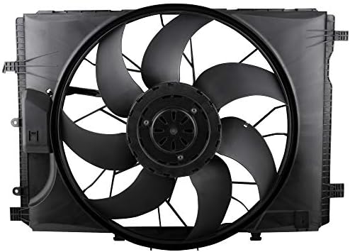 Boxi 621-373 Montagem do ventilador de resfriamento sem escova do radiador Substituição para Mercedes-Benz W204 C250 C300 C350 C63 AMG W212 E350 E550 E63 AMG GLK250 GLK350 SLK250 SLK350