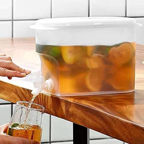 3,5l Kettle de dispensador de bebida com torneira, suco de resistência ao térmio de resistência ao dispensador de grande capacidade, recipiente de chaleira de bancada de dispensador de água, para suco, chá gelado, limonada