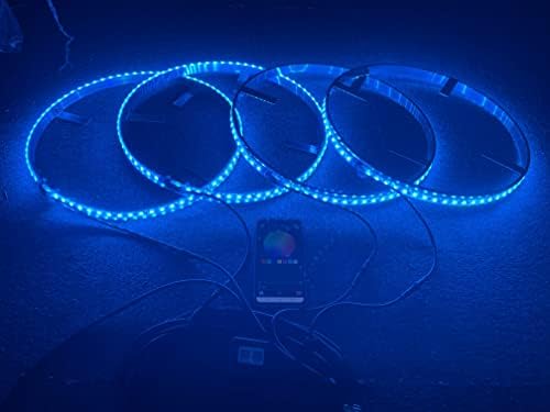 Sando Tech 15.5 '' RGB Múltipla mudança de roda LED Luz com função de frenagem e luzes de anel estroboscópicas de luzes de pneu